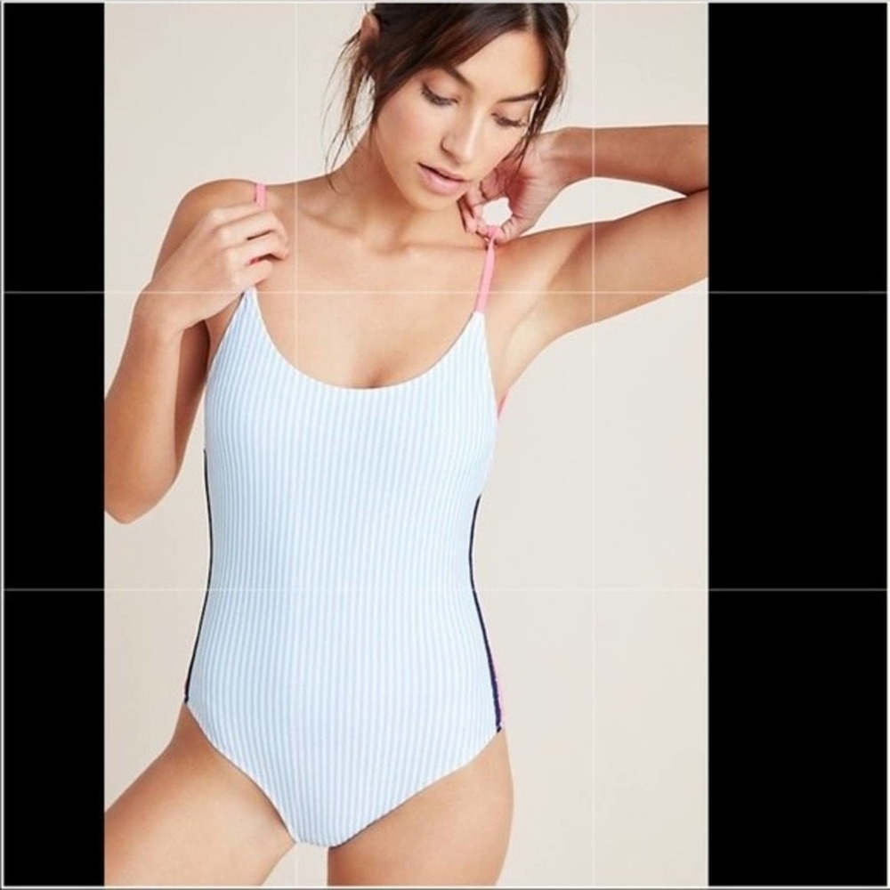 Sundry Striped One-Piece Swimsuit size 0